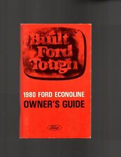 1980 FORD ECONOLINE Van Original 2nd Print Owner's Manual FREE US SHIP picture