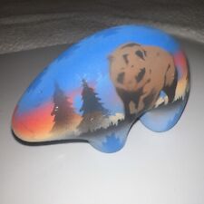 Vintage Native American Navajo Horse Pottery Bear Signed picture