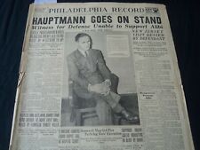 1935 JAN 25 PHILADELPHIA RECORD NEWSPAPER - HAUPTMANN GOES ON STAND - NT 7262 picture