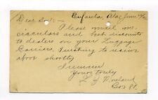 Eufaula AL Barbour County 1890's business postcard, L Moreland picture
