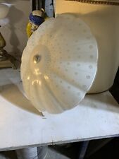 Matching Pair 15” Frosted Glass Art Deco Ceiling Light Fixture Cover  Floral picture