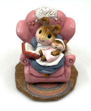 M-066, Babysitter Mouse Wee Forest Folk, Retired 1993 w Box SPECIAL COLOR picture