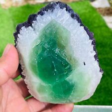 435g Top Rare Natural Purple Green Fluorite Crystal Mineral Rough Specimen picture