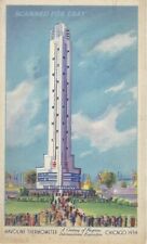 Chicago Worlds Fair 1934 Postcard Havoline Thermometer Unused picture
