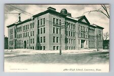 Lawrence MA-Massachusetts, High School, Antique, Vintage Souvenir Postcard picture