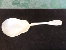 Beautiful Vintage Solid Nickel Silver Berry/Serving Spoon w/Flowered Handle picture
