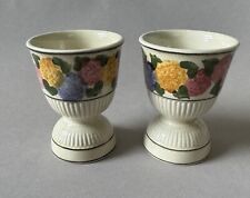 2 RIDGWAYS Hand Painted BEDFORD WARE England TUBEROSE Egg Cups  picture