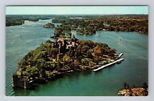 Alexandria Bay NY-New York, Aerial View Boldt Castle Vintage Souvenir Postcard picture