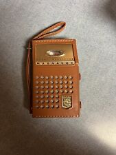 Vintage Magnavox EIGHT Transistor 2 AM-80 Radio With Cowhide Case picture