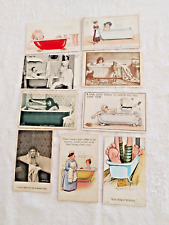 Vintage Postcards Lot of 9 Bath/Bathtub Humor picture