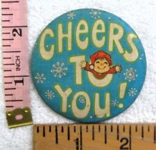 Vintage 1980 Hallmark Cheers To You Pinback Button Pin picture