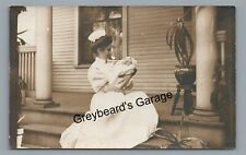 RPPC Occupational Portrait Nurse Midwife with Newborn Baby Real Photo Postcard picture