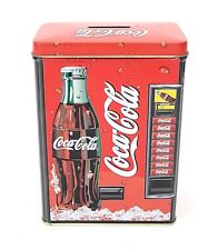 Vintage Coca-Cola Vending Machine Coin Bank Tin Collectible picture