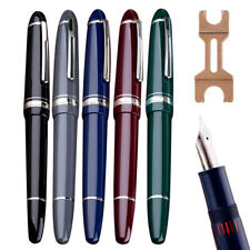 MAJOHN P136 Piston Resin Fountain Pen EF/F/M Nib 20 Windows Writing Office Pen picture