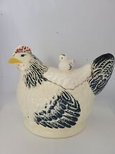 Vintage Morton Pottery Co 1920-1949 Hen And Chick's Cookie Jar picture