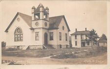 RPPC Packwood IA Iowa Methodist Church Main Street c1910 Photo Vtg Postcard B28 picture
