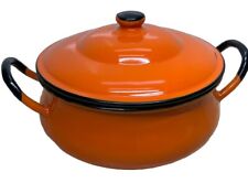 Vintage Otto Flame Orange Enamelware cookware picture