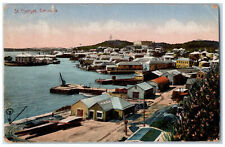 St. Georges Bermuda Postcard Buildings Houses Near River View c1910 Posted picture