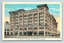 c1924 WB Postcard Los Angeles CA J. W. Robinson Co Store Building Cars picture