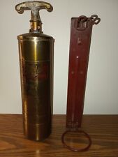 Vintage  Reddy Brass Fire Extinguisher with Holder picture