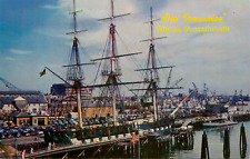 U.S.F. Constitution Old Ironsides Boston Naval Shipyard Vintage Postcard picture