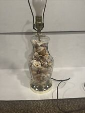 Vintage Seashell Filled Glass Lamp picture
