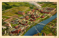 Postcard Eastman Corporation Plant Kingsport TN Aerial View Linen Unposted picture