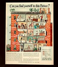 1947 Can Container Advertisement People in Apartment City Building Vtg Print AD picture