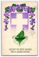 c1910's Joyous Easter Holy Cross Flowers Warsaw Indiana IN Antique Postcard picture