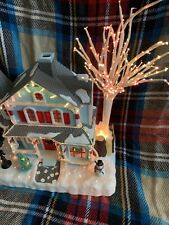 Avon Holiday Splendor Lighted Fiber Optic Christmas House 2001 Vintage LIGHTS UP picture