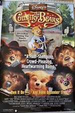 Disney's Country Bear's  26 x39.75 DVD promotional Movie poster picture