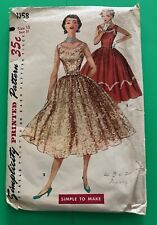 Simplicity sewing pattern #1158 misses Simple full skirt dress sz 13 vtg 50s picture