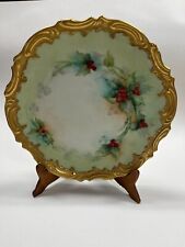 Antique Hutschenreuther Germany Porcelain Decorative Wall Plate Berries Gold picture