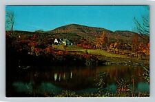 Acra NY-New York Alpine View Lake and Fall Color Advertising Vintage Postcard picture