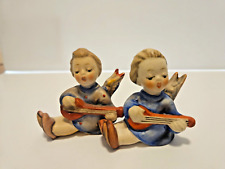 2 Vintage GOEBEL HUMMEL - Joyous News Angel Figurine - 238A - Playing Lute picture