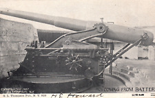 Army Fort Coastal Artillery Gun Cannon Battery Printed Postcard WWI Era picture