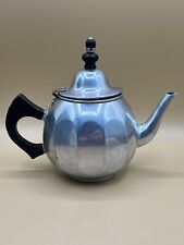 Vintage Pure Aluminum Teapot - Complete With Infuser, Hinged Lid USA picture