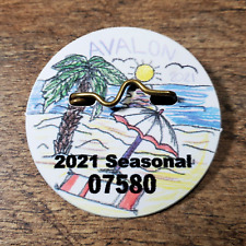 2021 Avalon New Jersey Seasonal Beach Tag Badge AV NJ picture