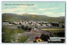 1911 Bird's Eye View Of State Hospital Warren Pennsylvania PA Antique Postcard picture