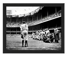 BABE RUTH FAREWELL AT NEW YORK YANKEE STADIUM 1948 8X10 FRAMED PHOTO picture