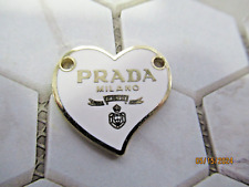 PRADA ZIP PULL   23X22MM gold tone WHITE ,   THIS IS FOR 1 picture