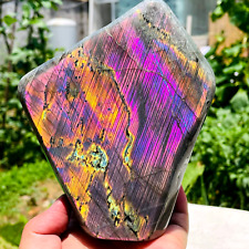 3.49lb Large Amazing Natural Purple Labradorite Quartz Crystal Specimen Healing picture