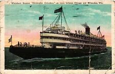 Vintage Postcard- Whaleback Steamer 'Christopher Columbus' Early 1900s picture