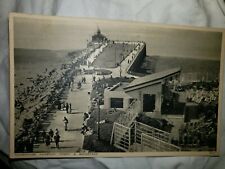 Real Photo 1937 UK Morecambe Harbour Green & Bandstand Pier Postcard No. 80307 picture