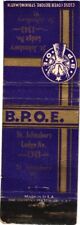 B.P.O.E. St. Johnsbury Lodge No. 1343 St. Johnsbury, VT Vintage Matchbook Cover picture