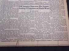 1953 MARCH 17 NEW YORK TIMES - FM INVENTOR IMPROVES HIS SYSTEM - NT 4687 picture
