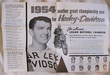 1954 HARLEY-DAVIDSON  RACING JOE LEONARD POSTER picture