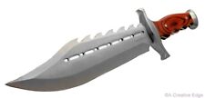 Big BadAss Huge Spiked Bowie Fighter Knife Full-Tang Fixed-Blade w/Sheath picture