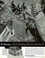 1930s BIG Vintage Cine Kodak K Movie Camera Nassau Bahamas Men Photo Print Ad picture