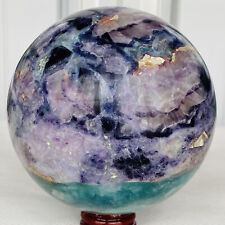 2980g Natural Fluorite ball Colorful Quartz Crystal Gemstone Healing picture